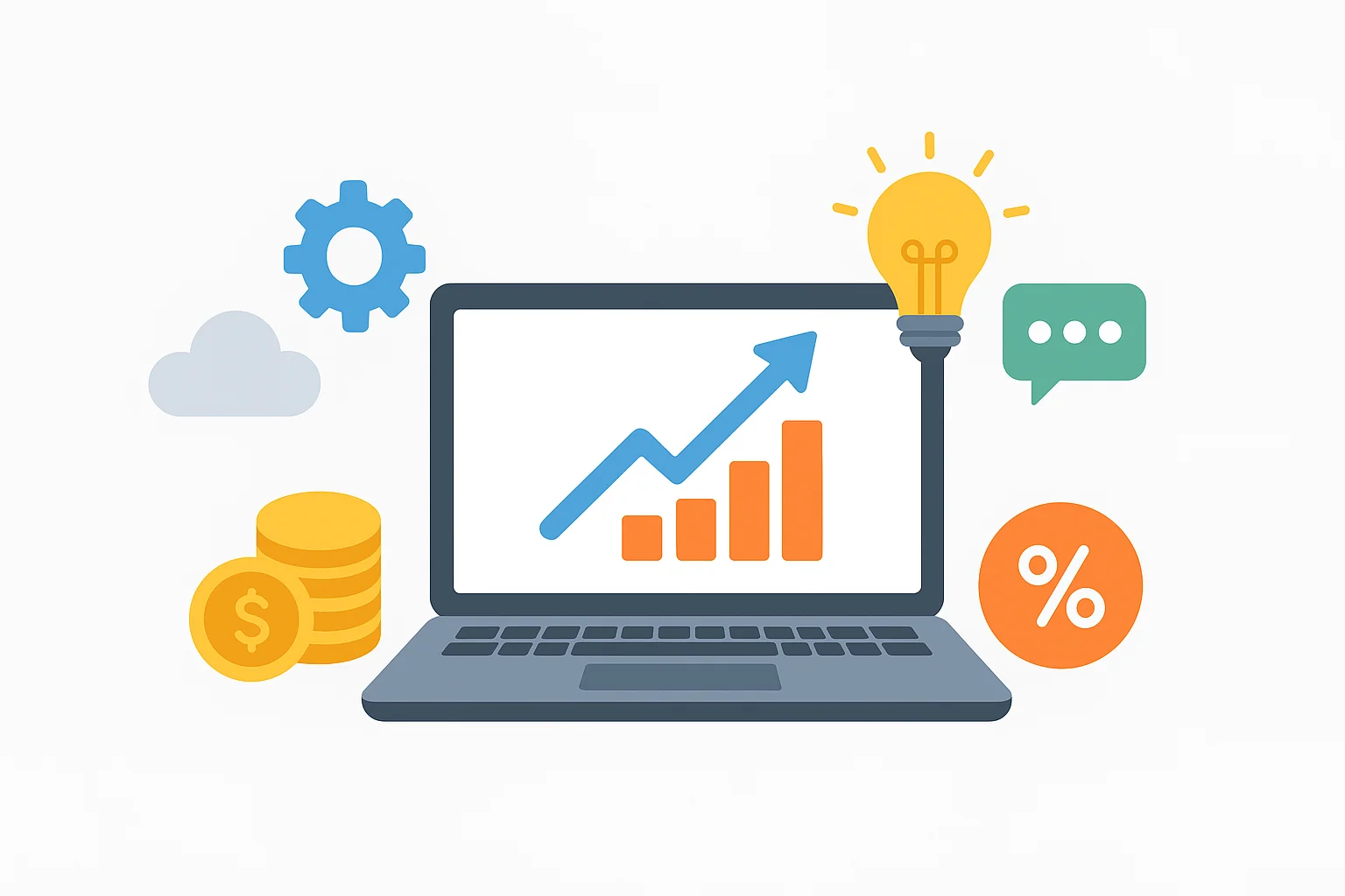 Illustration des solutions pour business en ligne